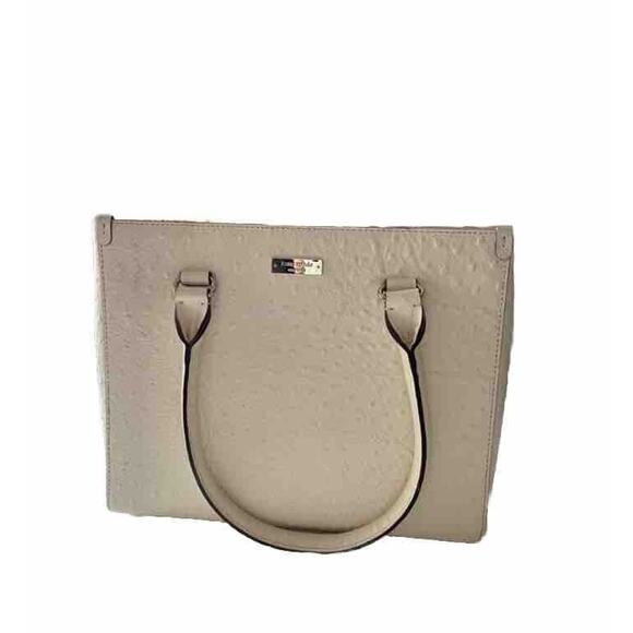 Kate Spade Wellesley Quinn Ostrich Head In The Sand Leather Embossed Purse - Picture 2 of 6